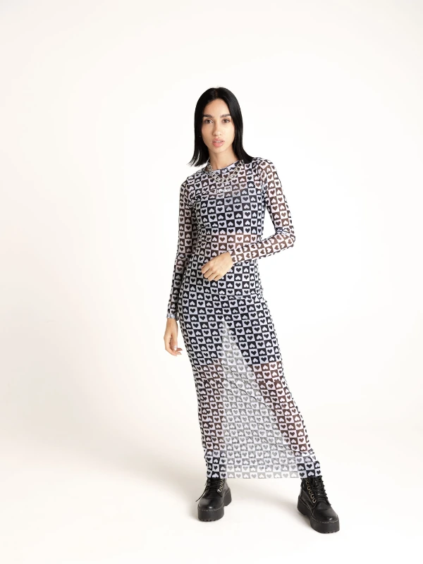 B & W Mesh dress