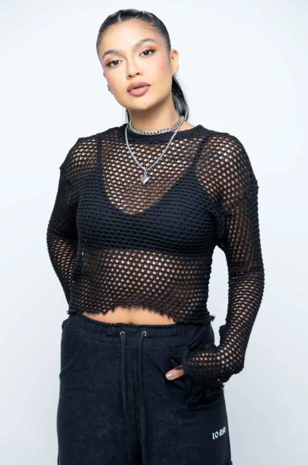 Alternative view of Knit cropped - Black