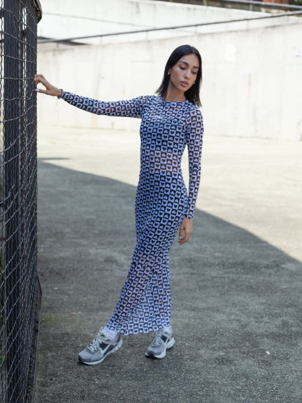 B & W Mesh dress - Image 3