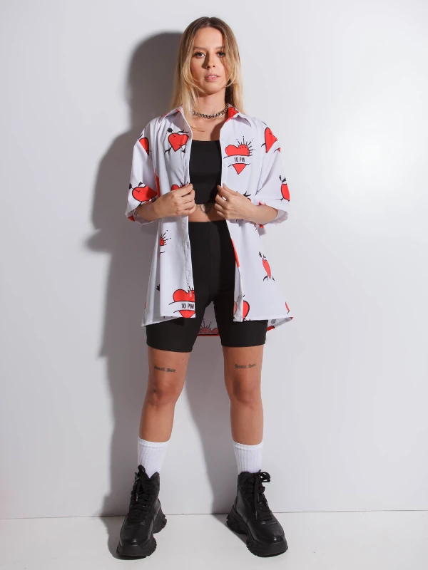 Camisa Corazones Blanca - Image 4