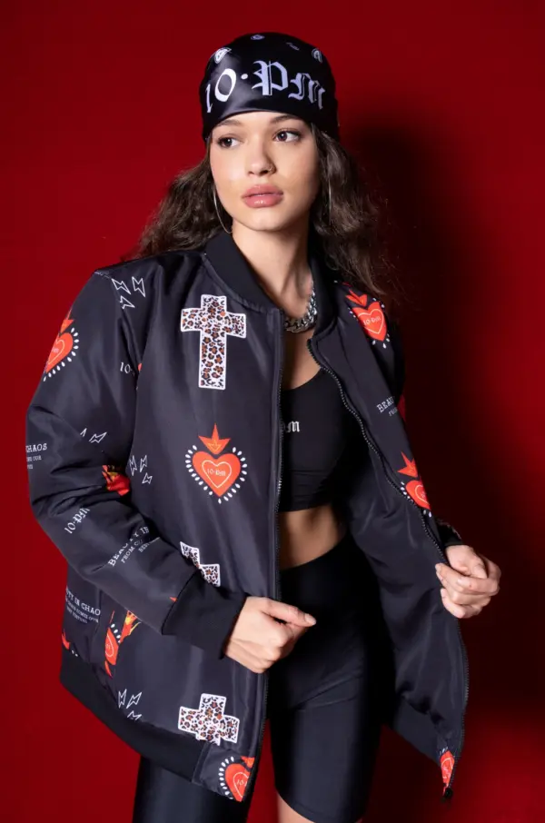 Beauty in chaos puffer jacket