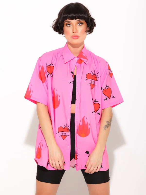 Alternative view of Camisa Corazones Rosa