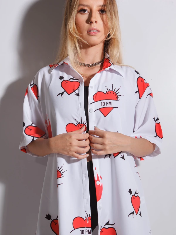 Camisa Corazones Blanca - Image 3