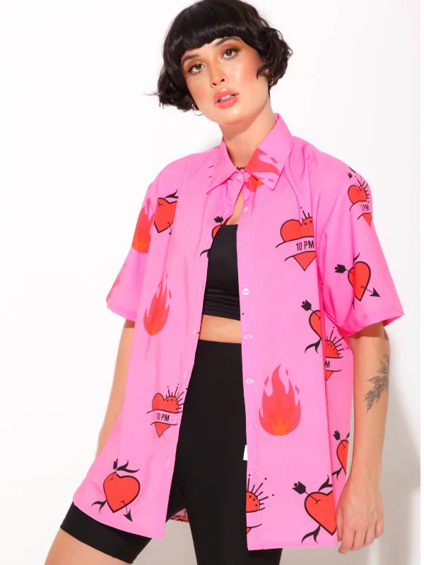 Camisa Corazones Rosa