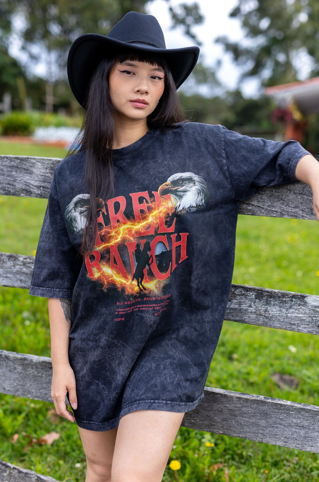 Free ranch oversized t-shirt - Image 3
