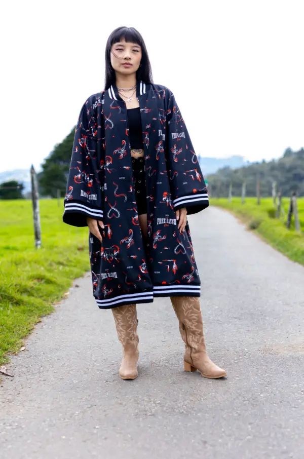 Free ranch kimono bomber